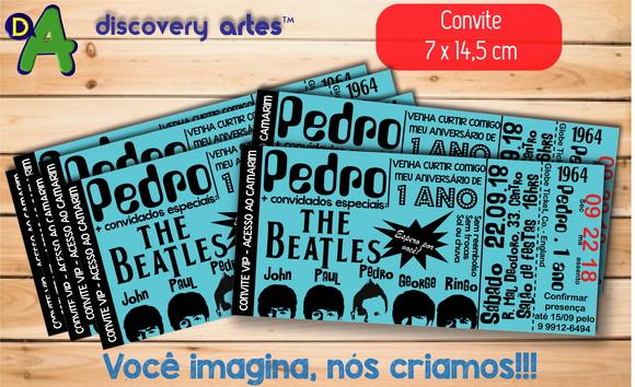 Convite Ingresso Retro