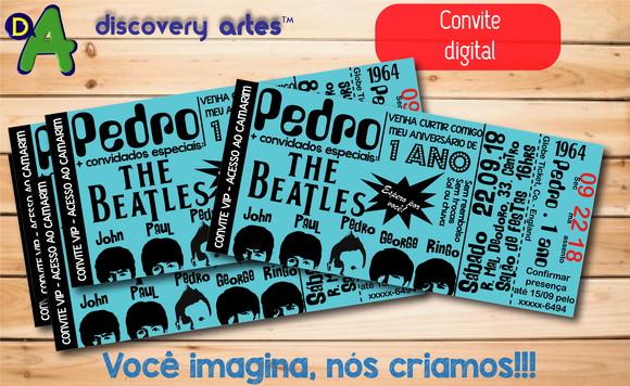Convite Ingresso Digital Retro