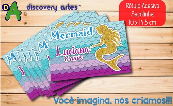 Rótulo Adesivo Sacola Mermaid