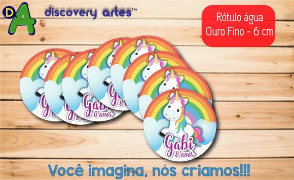 Rótulo Adesivo Água Ouro Fino Unicornio