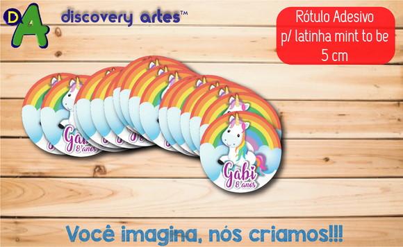 Rótulo Adesivo Latinha Unicornio