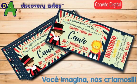 Convite Ingresso Digital Circo