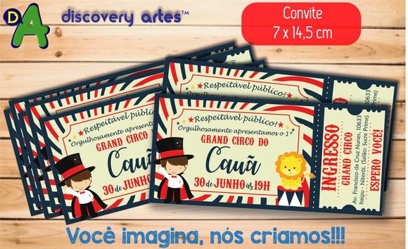 Convite Ingresso Circo