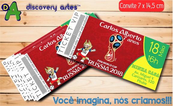 Convite Ingresso Copa de Mundo de Futebol