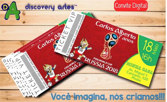 Convite Ingresso Digital Copa do Mundo de Futebol
