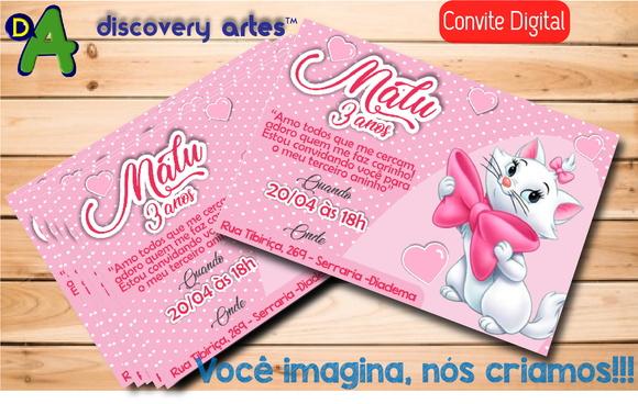 Convite Digital Gatinha Marie