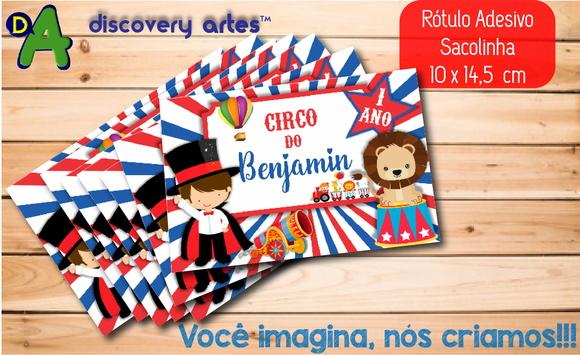 Rótulo Adesivo Sacola Circo