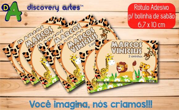Rótulo Adesivo Bolinha de sabão Safari