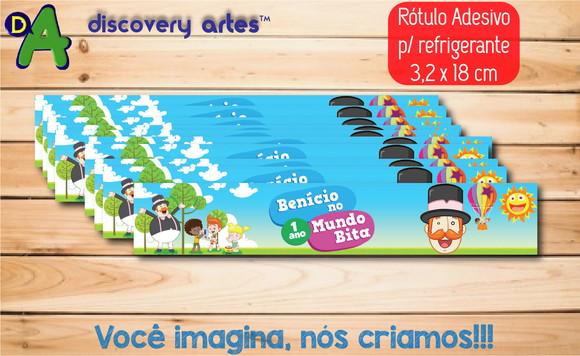 Rótulo Adesivo Refrigerante Mundo Bita