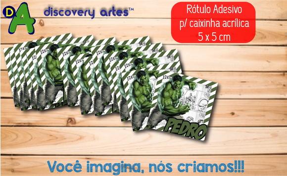 Rótulo Adesivo Caixinha Hulk
