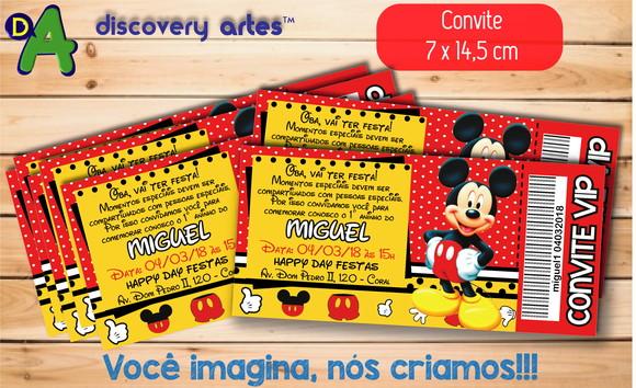 Convite Ingresso Mickey