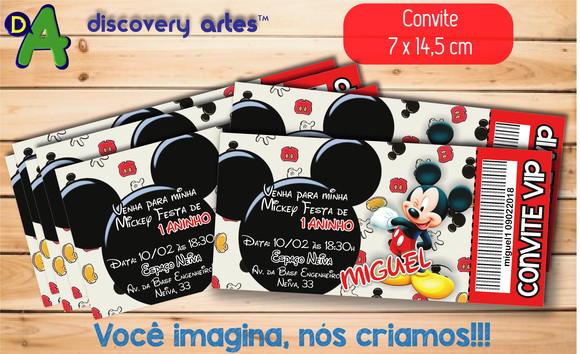 Convite Ingresso Mickey