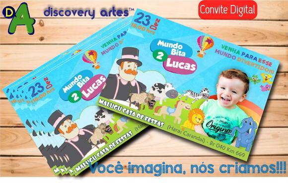 Convite Digital Mundo Bita com foto