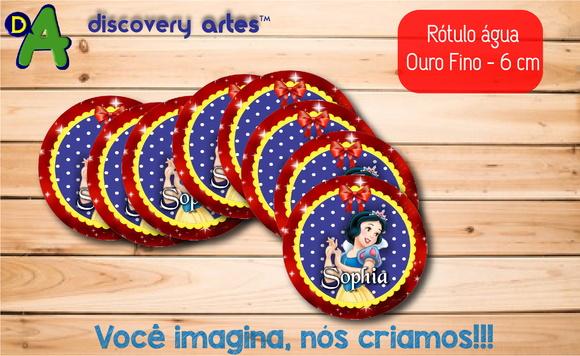 Rótulo Adesivo Água Ouro Fino Branca de Neve