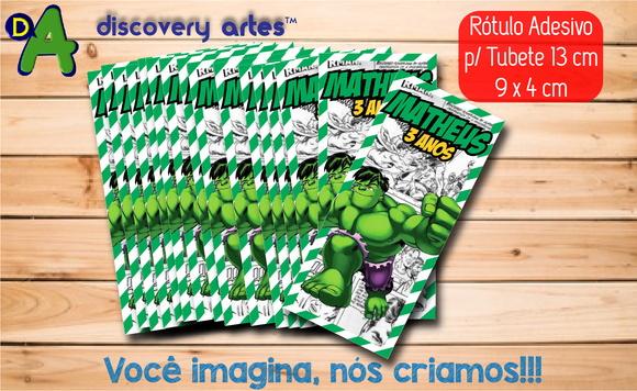 Rótulo Adesivo Tubete Hulk