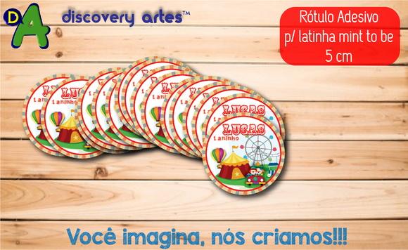 Rótulo Adesivo Latinha Circo