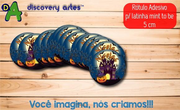 Rótulo Adesivo Latinha Halloween