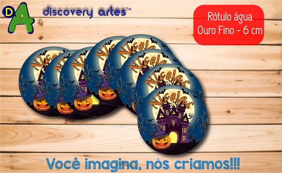 Rótulo Adesivo Água Ouro Fino Halloween