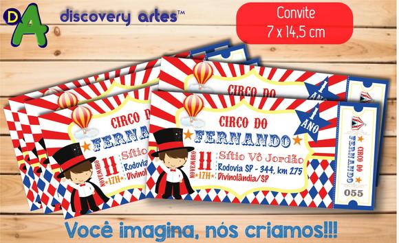Convite Ingresso Circo