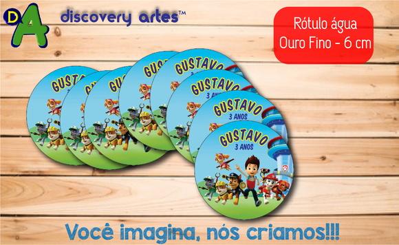 Rótulo Adesivo Água Ouro Fino Patrulha Canina