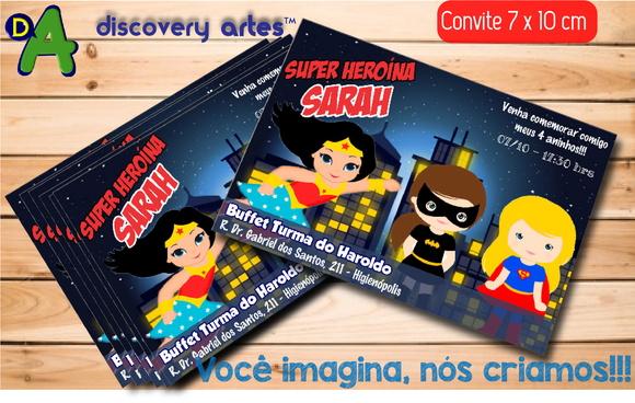 Convite Super Heroínas