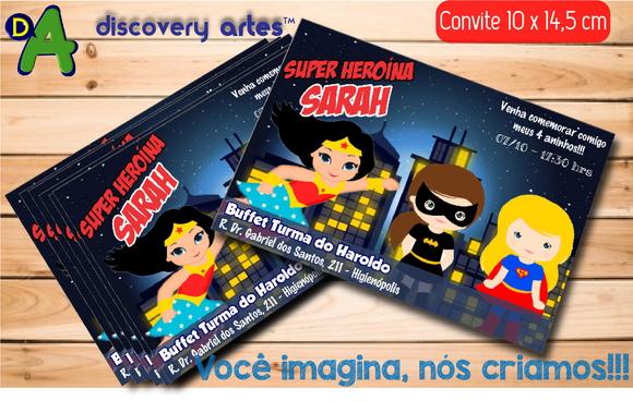 Convite Super Heroínas