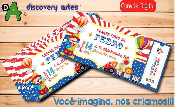 Convite Ingresso Digital Circo