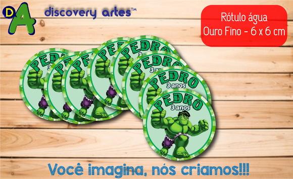 Rótulo Adesivo Água Ouro Fino Hulk
