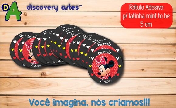 Rótulo Adesivo Latinha Minnie