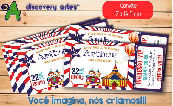 Convite Ingresso Circo