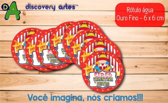 Rótulo Adesivo Água Ouro Fino Circo