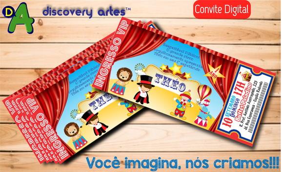 Convite Ingresso Digital Circo