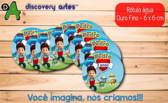 Rótulo Adesivo Água Ouro Fino Patrulha Canina