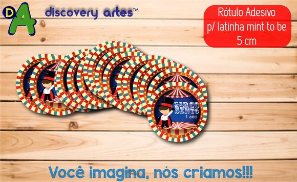 Rótulo Adesivo Latinha Circo