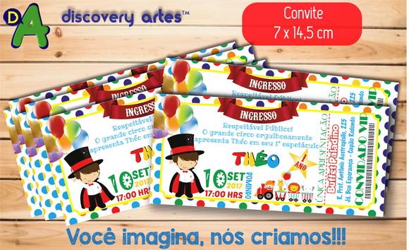 Convite Ingresso Circo