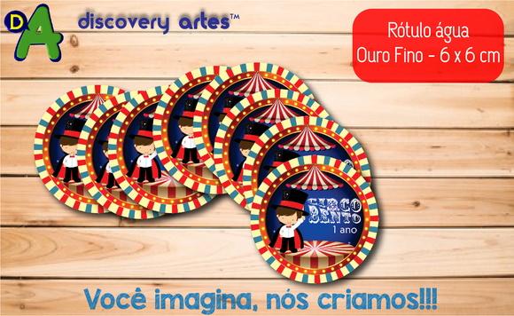 Rótulo Adesivo Água Ouro Fino Circo