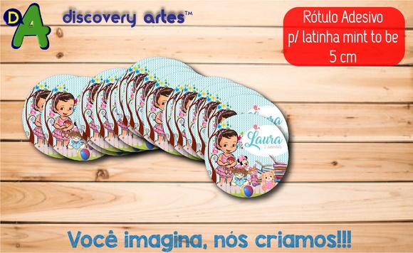 Rótulo Adesivo Latinha Bonequinha de Pano
