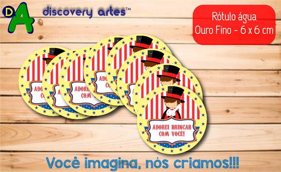 Rótulo Adesivo Água Ouro Fino Circo