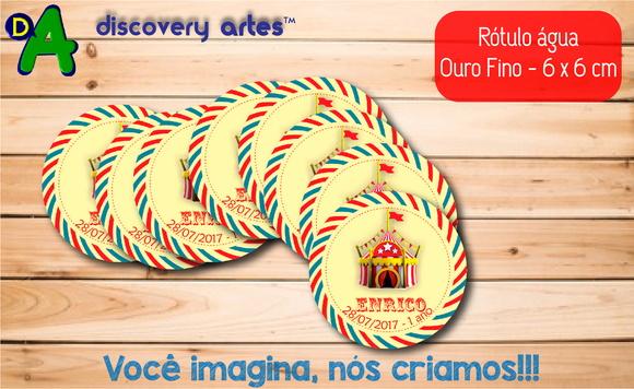 Rótulo Adesivo Água Ouro Fino Circo