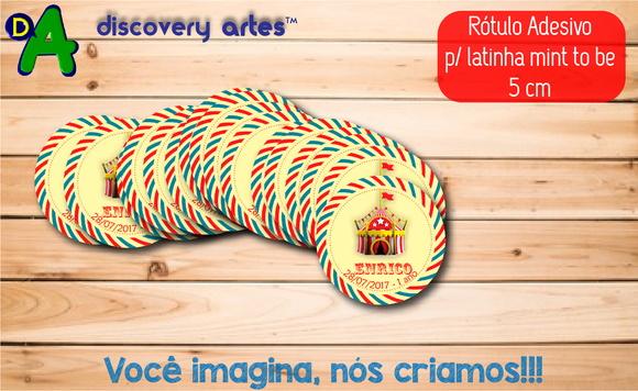 Rótulo Adesivo Latinha Circo