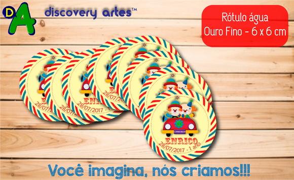 Rótulo Adesivo Água Ouro Fino Circo