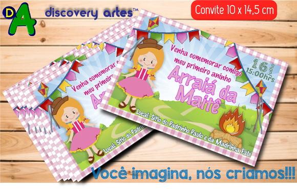 Convite Festa Junina Rosa