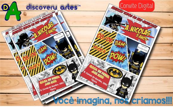 Convite Digital Gibi Batman