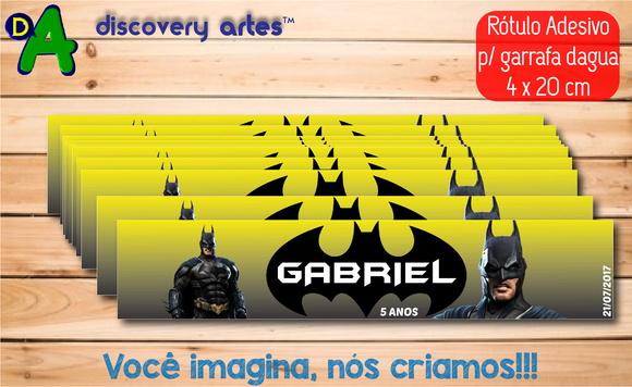 Rótulo Adesivo Garrafa D'agua Batman