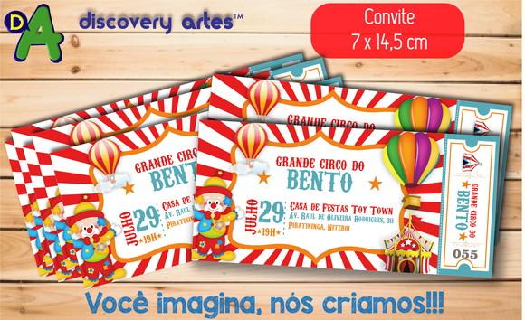 Convite Ingresso Circo Vintage
