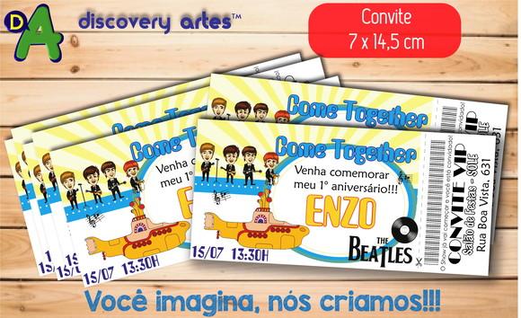 Convite Ingresso Retro