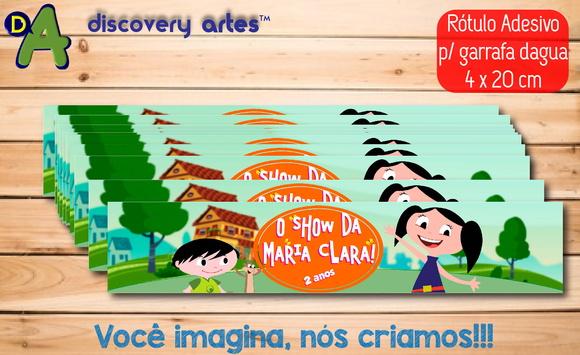 Rótulo Adesivo Garrafa Dagua Show da Luna