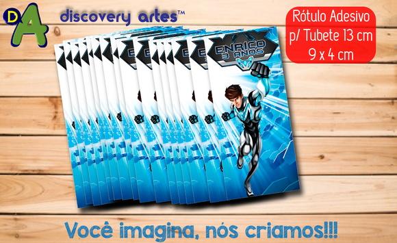 Rótulo Adesivo Tubete Max Steel