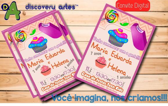 Convite Digital Cupcake