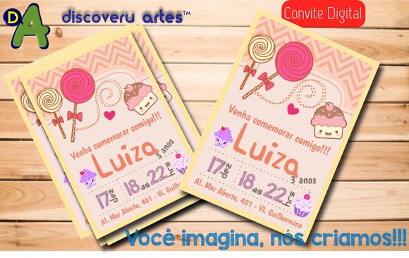 Convite Digital Cupcake